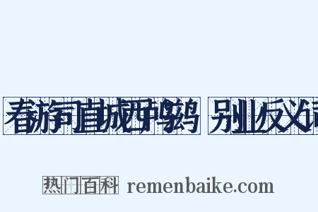 春游司直城西鸬鹚谿别业反义词是什么意思的图片